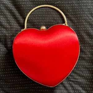 NWT RUBY RED HEART CLUTCH